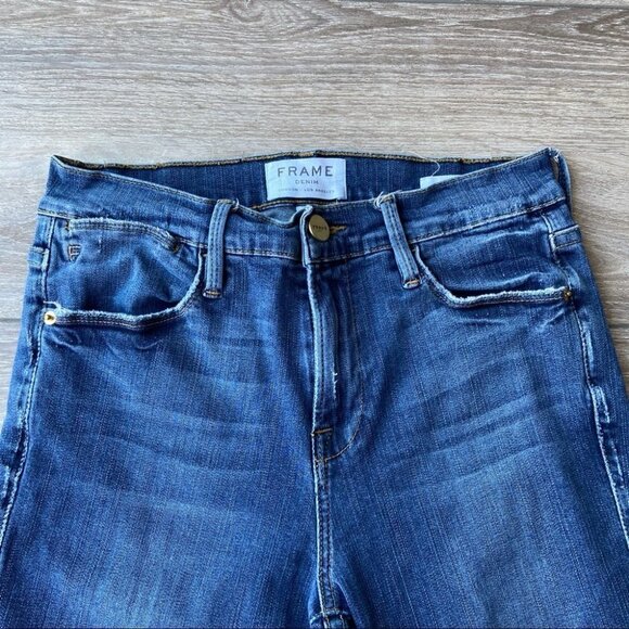 Frame  Denim Le High Skinny Stagger Hem Woodhaven - Picture 5 of 16